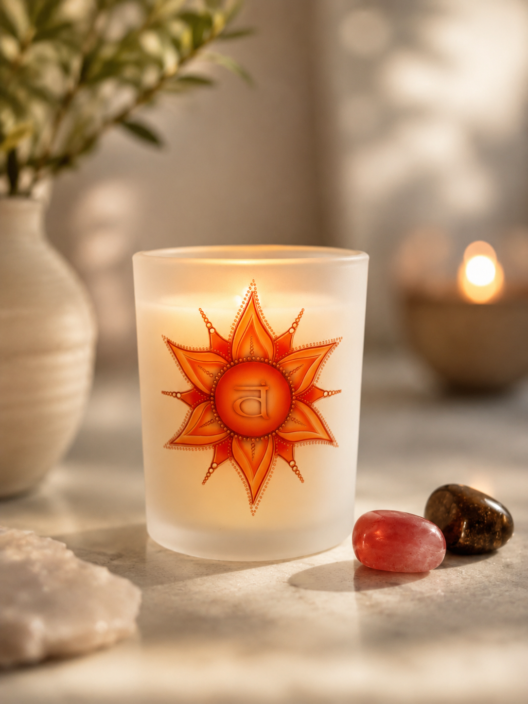 Ignite Your Creativity with the Sacral Chakra Balancing Candle - Embrace Passion & Harmony