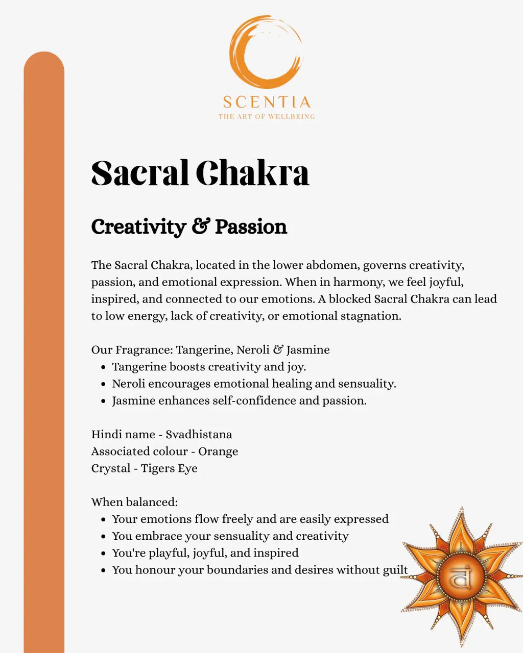 Sacral Chakra Balancing Candle