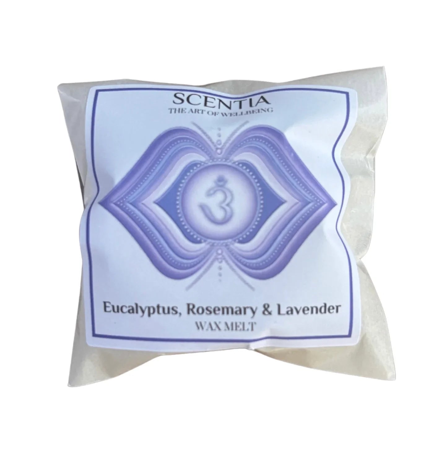 Third Eye Chakra Balancing Wax Melt made with natural rapeseed and coconut wax and pure essential oils, designed to encourage intuition, clarity, mindfulness, and a calming home fragrance experience.  