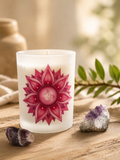 Crown Chakra Balancing Candle | Sahasrara Spiritual Healing Candle | Violet/White Aromatherapy Candle for Meditation, Connection & Higher Consciousness – Authentic Living In Alignment