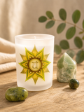 Heart Chakra Balancing Candle – Natural RXC Wax, Essential Oils (Rose, Geranium), Crystal Infused | For Opening Anahata, Unconditional Love, Forgiveness, Harmony & Relationships – Authentic Living In Alignment