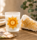 Solar Plexus Balancing Candle – Natural RCX Wax, Essential Oils (Lemon, Ginger, Bergamot), Crystal Infused | For Opening Manipura Chakra, Boosting Confidence, Energy, Motivation & Self-Worth – Authentic Living In Alignment
