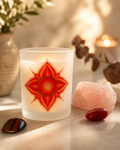 Root Chakra Balancing Candle: Embrace Stability & Security with Sandalwood, Amber & Bergamot